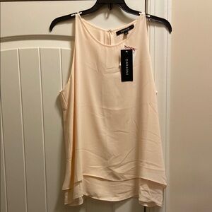 Women's Cream Sleeveless Top